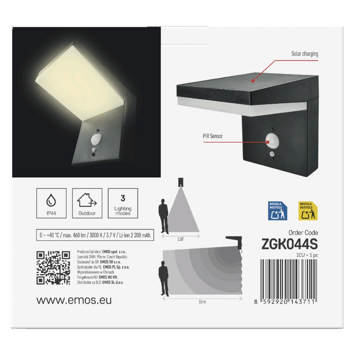 VONKAJŠIE LED SVIETIDLO VEREA - čierna, Modern, kov/plast