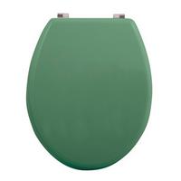 WC-Sitz Grün Antirutschnoppen B: 37 cm - Grün, Basics, Holzwerkstoff (43/37/5,6cm)