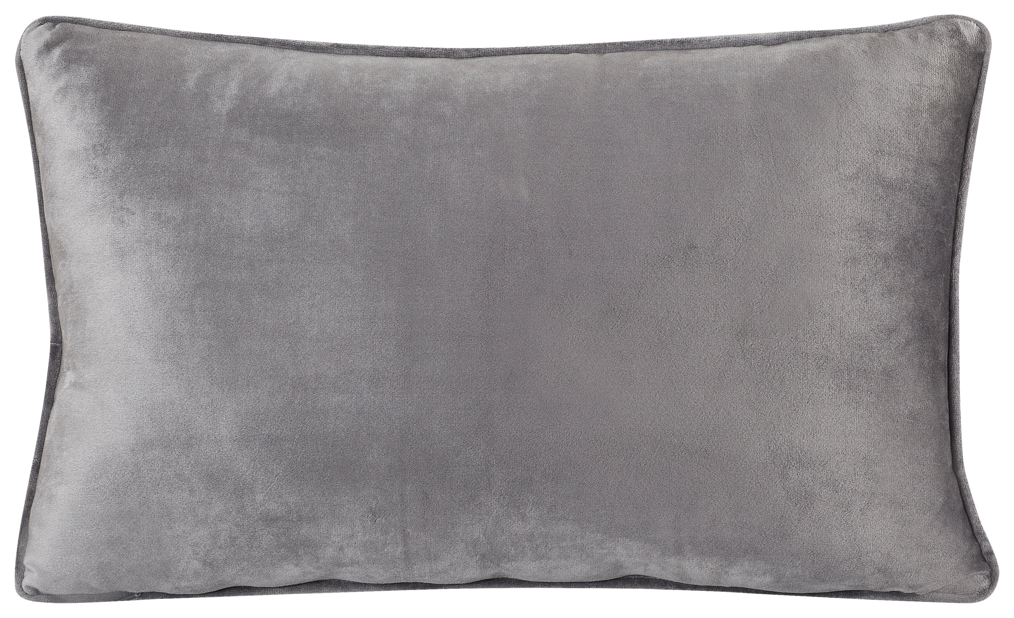 Zierkissen Romy 30x50 cm Polyester Anthrazit mit Zipp