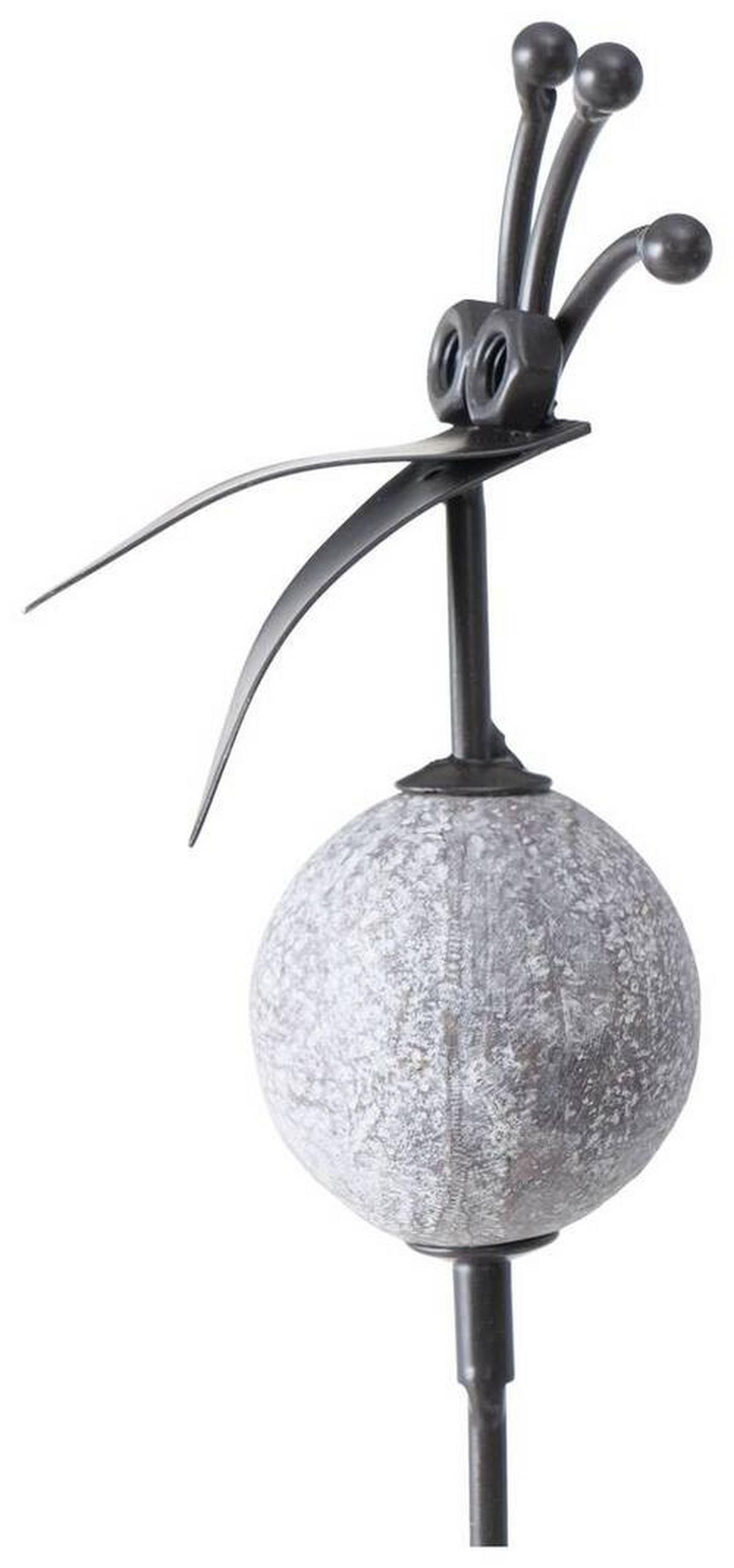 Gartenstecker Vogel L: 7,5 Cm Metall - Schwarz/Grau, Basics, Metall (7,5/4/100cm)