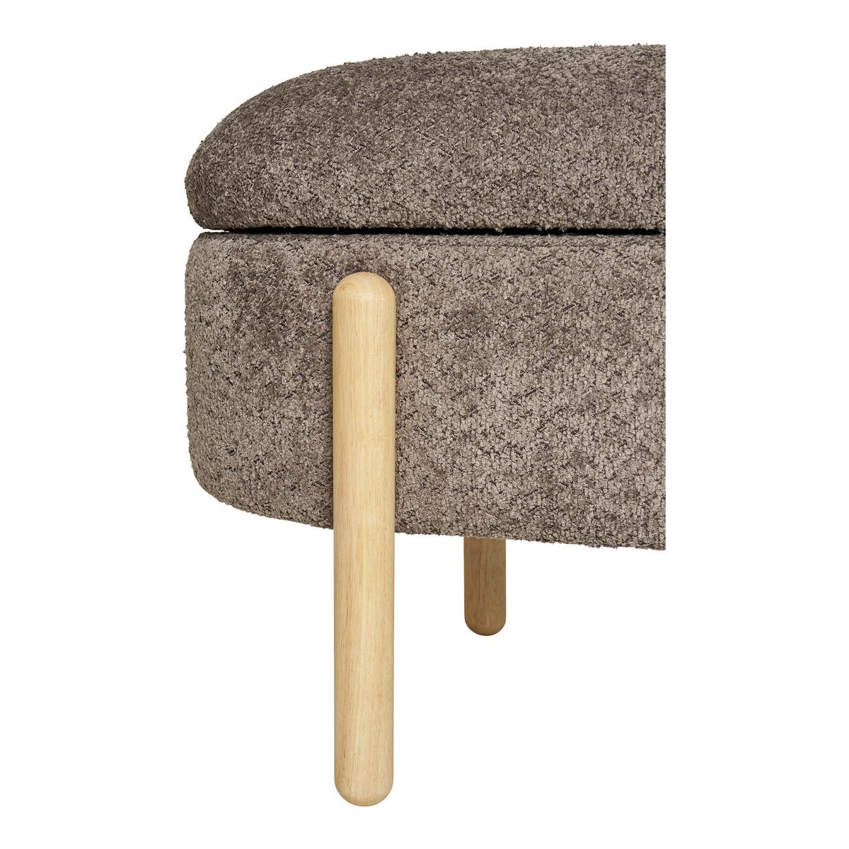 GARDEROBENBANK Branca Bench Braun B: 97cm - Naturfarben/Braun, Design, Textil (97/40/48cm) - MID.YOU
