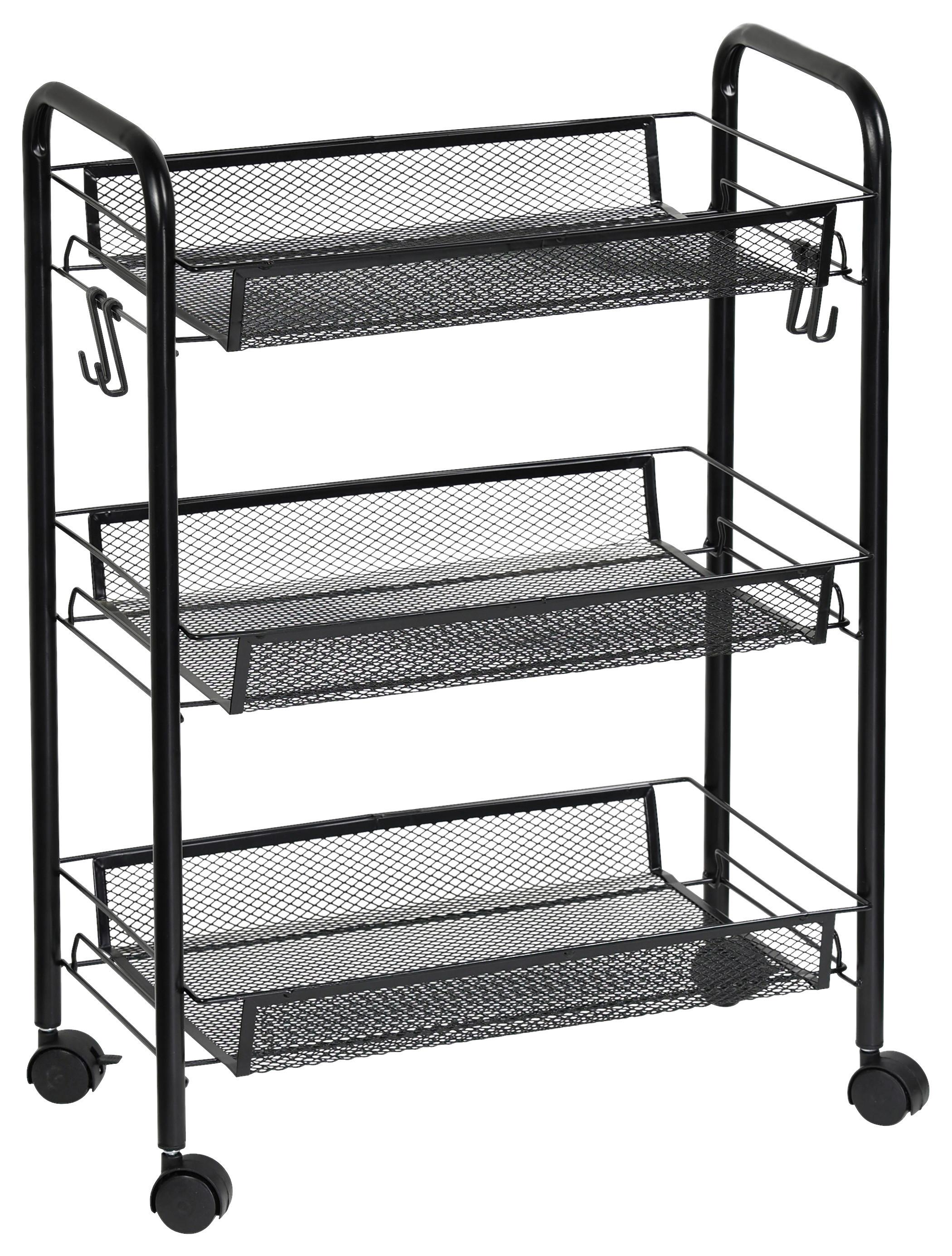 ALLZWECKWAGEN Metall schwarz B: 26cm - Basics, Metall (26/63.5/44cm) - Kesper