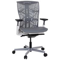 Drehstuhl Skope Tpe Armstützen Grau/schwarz/weiß - Schwarz/Weiß, MODERN, Kunststoff (72/112/58cm) - MID.YOU