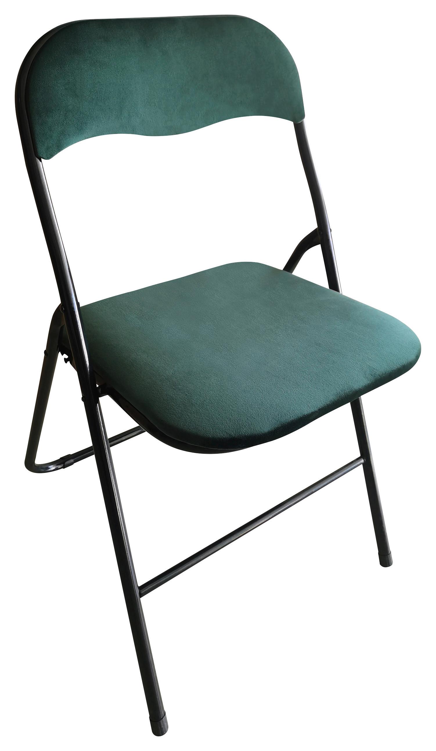 SKLADACIE KRESLO WALTER II - čierna/tmavozelená, Konventionell, kov/textil (44/78/45,5cm) - Mömax
