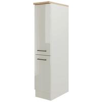 Potravinová skrinka LEVI - čierna/sivá, Modern, kov/kompozitné drevo (30/162/57cm) - FlexWell