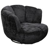 Sessel Muriel Schwarz B: 101 cm - Schwarz, KONVENTIONELL, Textil (101/69/107cm) - MID.YOU