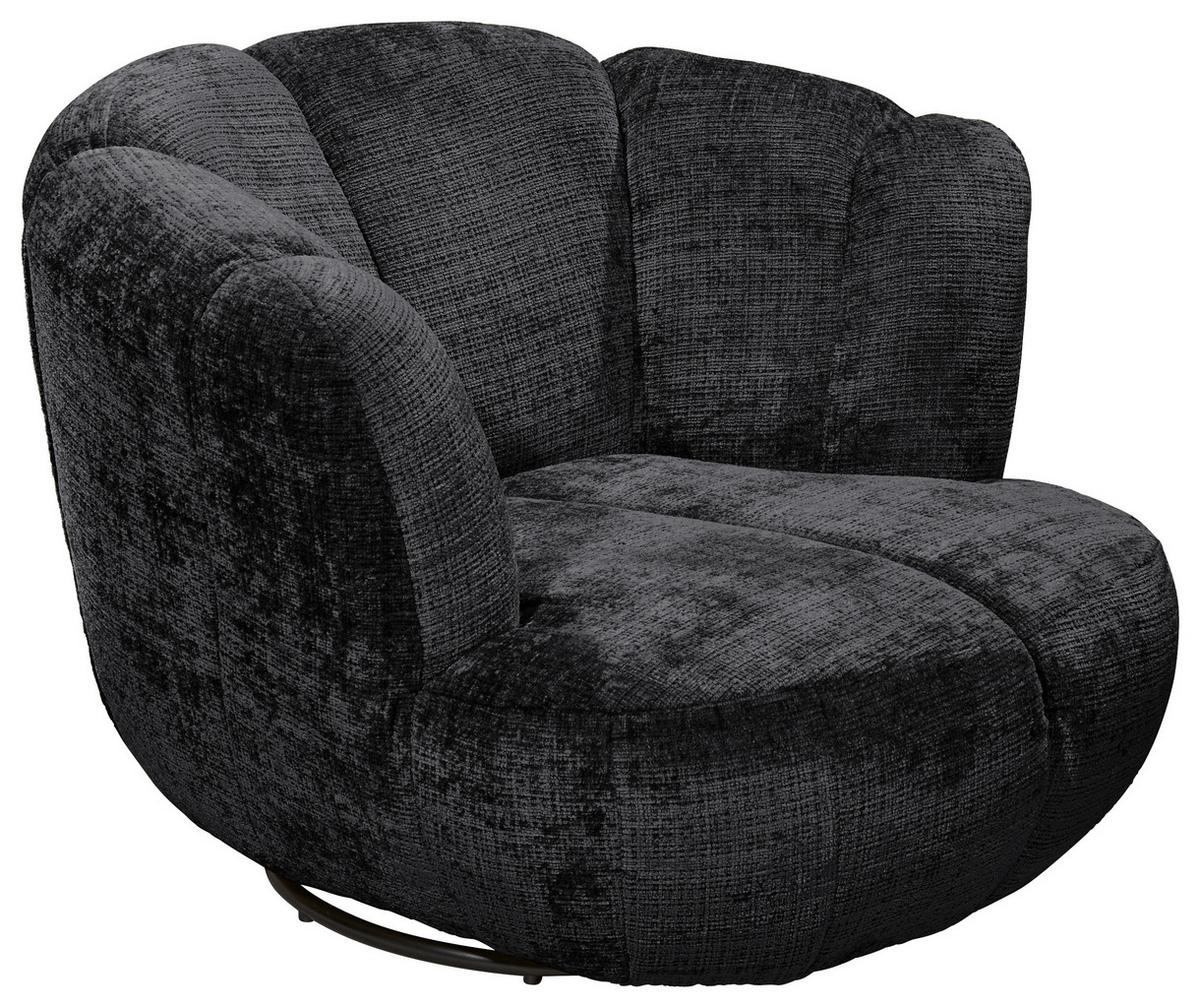 Sessel Muriel Schwarz B: 101 cm - Schwarz, KONVENTIONELL, Textil (101/69/107cm) - MID.YOU