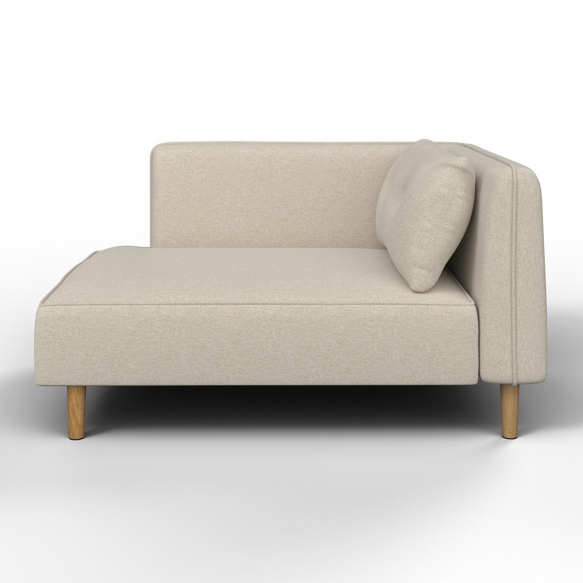 Pohovka FANNY, sivohnedá - sivohnedá/prírodná farba, Modern, drevo/textil (154/55/73cm) - Bessagi Home
