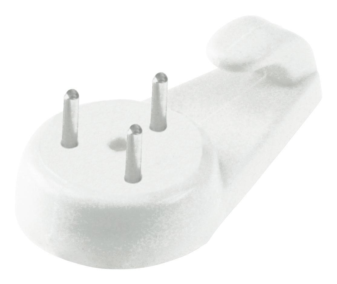 Wandhaken Oval - Weiß, Kunststoff - Suki