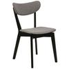 Jídelní židle ROXBY - šedá/černá, Konvenční, dřevo/textil (45/78/55cm)