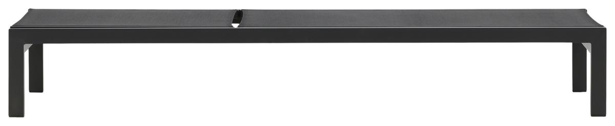 Sonnenliege Copacabana Aluminium - Schwarz, KONVENTIONELL, Metall (60/30/195cm) - Gardenson