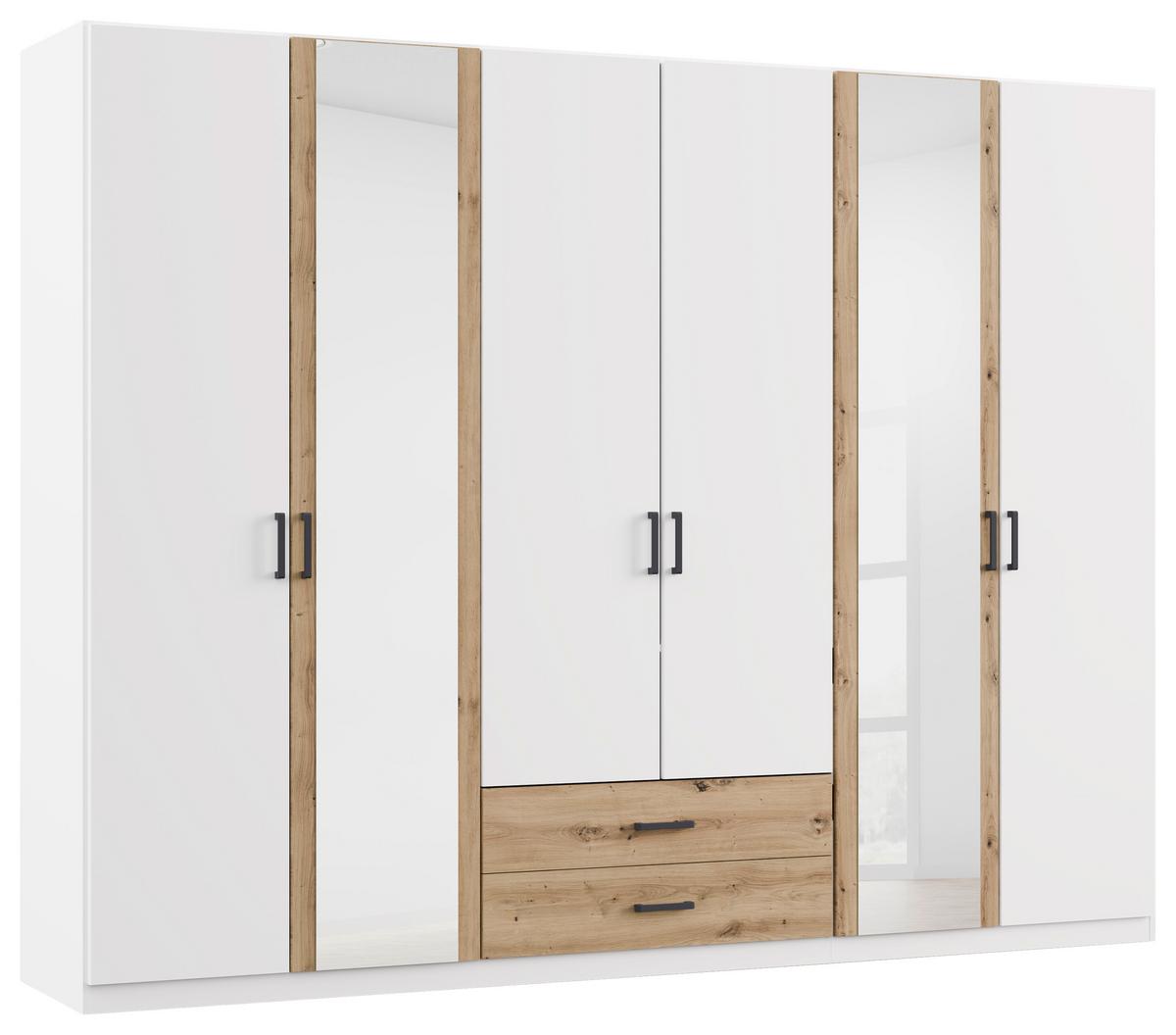 Kleiderschrank Despina - Weiß/Eiche Artisan, KONVENTIONELL, Holzwerkstoff (271/210/54cm)