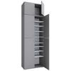 Schuhschrank Lona XXL Grau B: 70 cm - Schwarz/Grau, MODERN, Holzwerkstoff (70/223/39cm) - MID.YOU