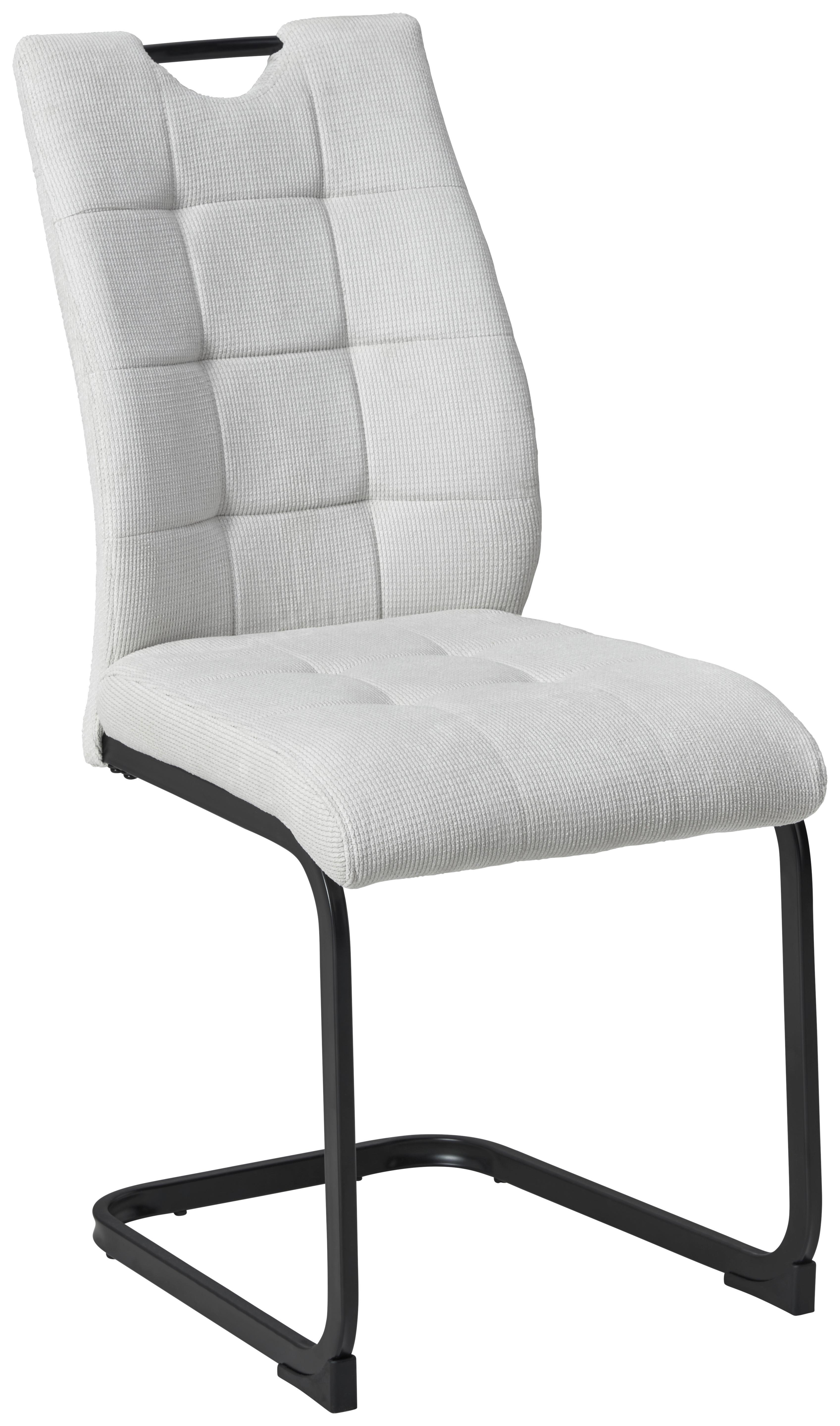 Schwingstuhl Chesterfield - Beige/Schwarz, LIFESTYLE, Textil/Metall (44/96/59cm) - MID.YOU
