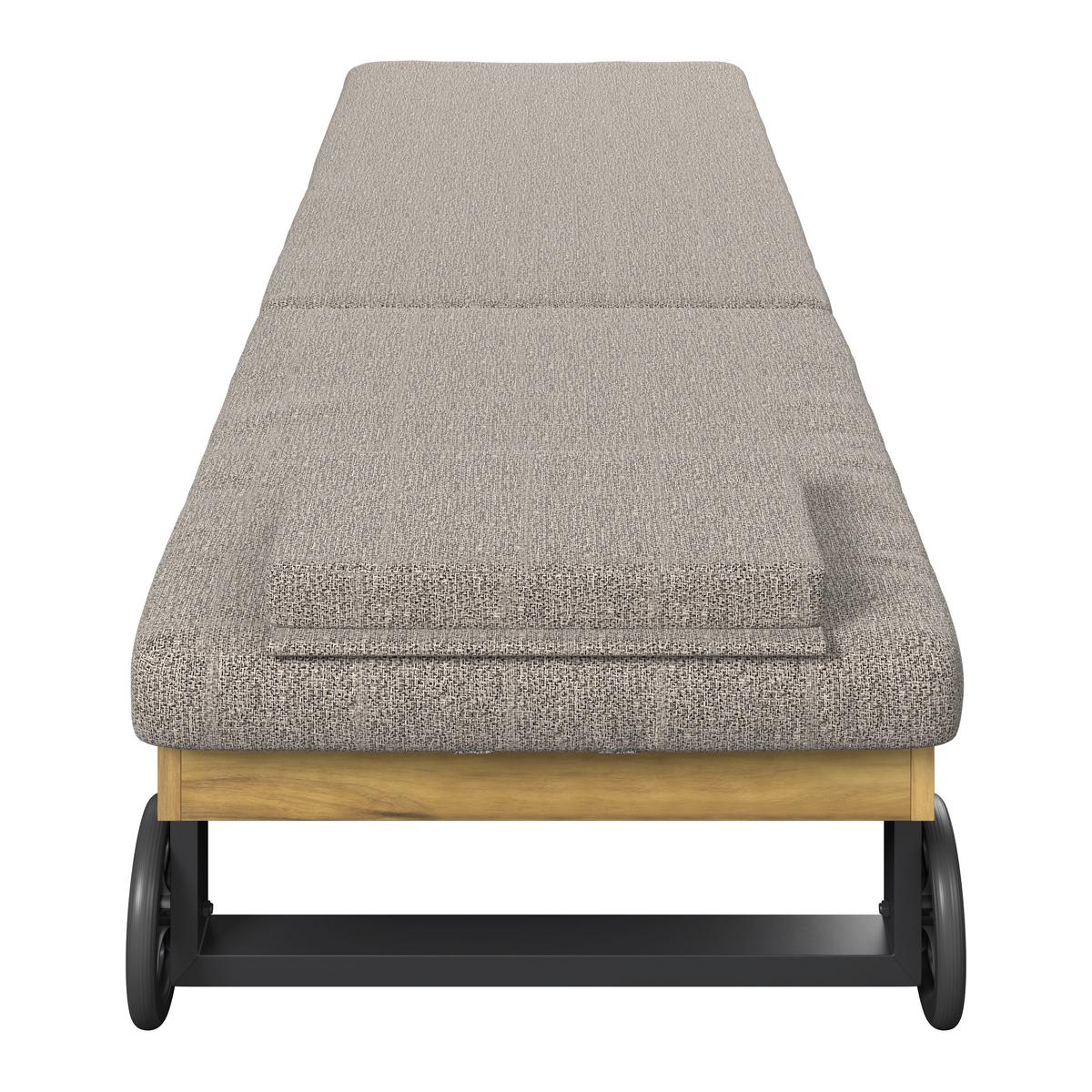 ZAHRADNÍ LEHÁTKO ELENYI - šedá, Moderní, kov/dřevo (200/95/65cm) - Bessagi Garden