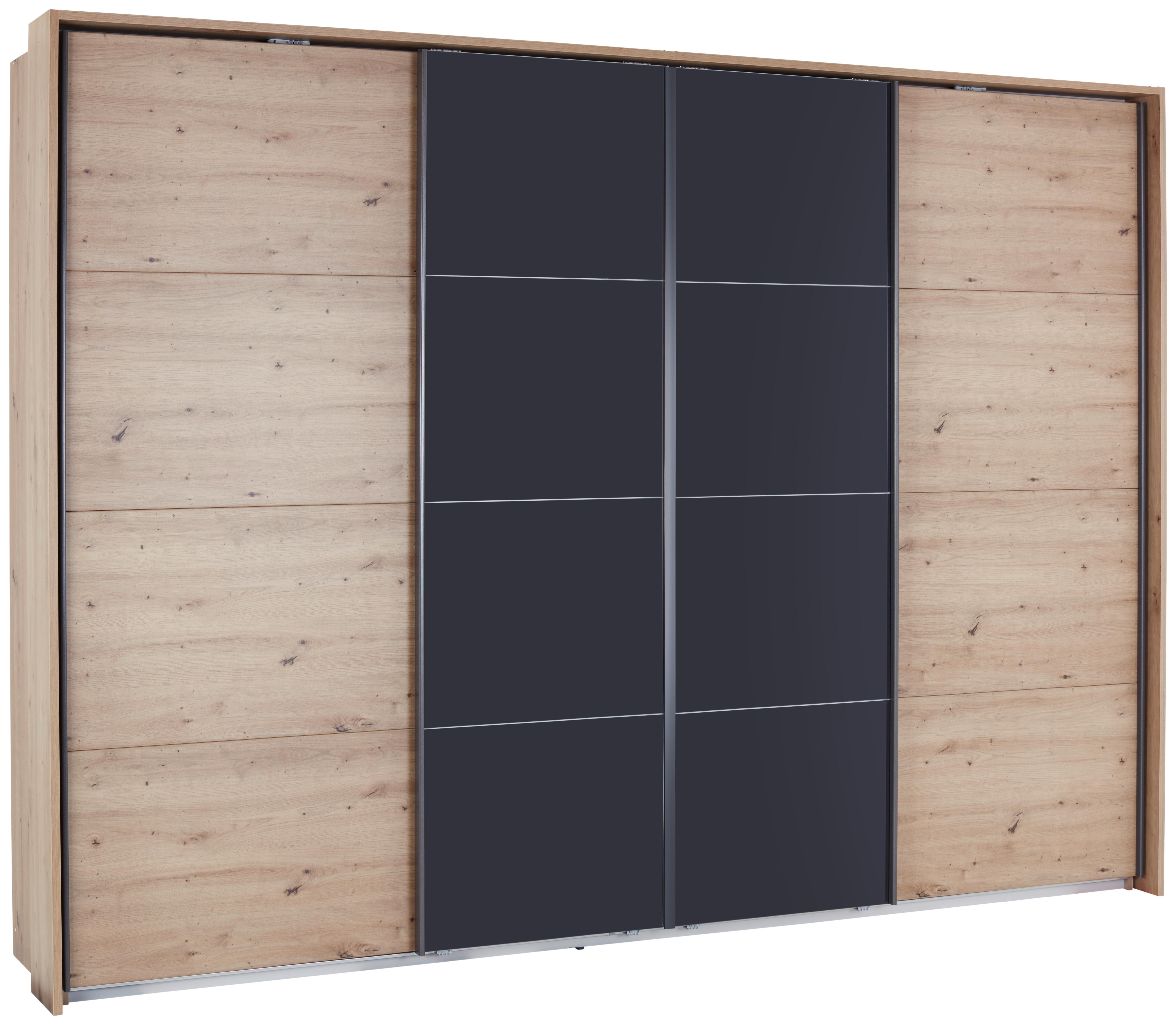Schiebetürenschrank 271 cm Bensheim Eiche Artisan Dekor