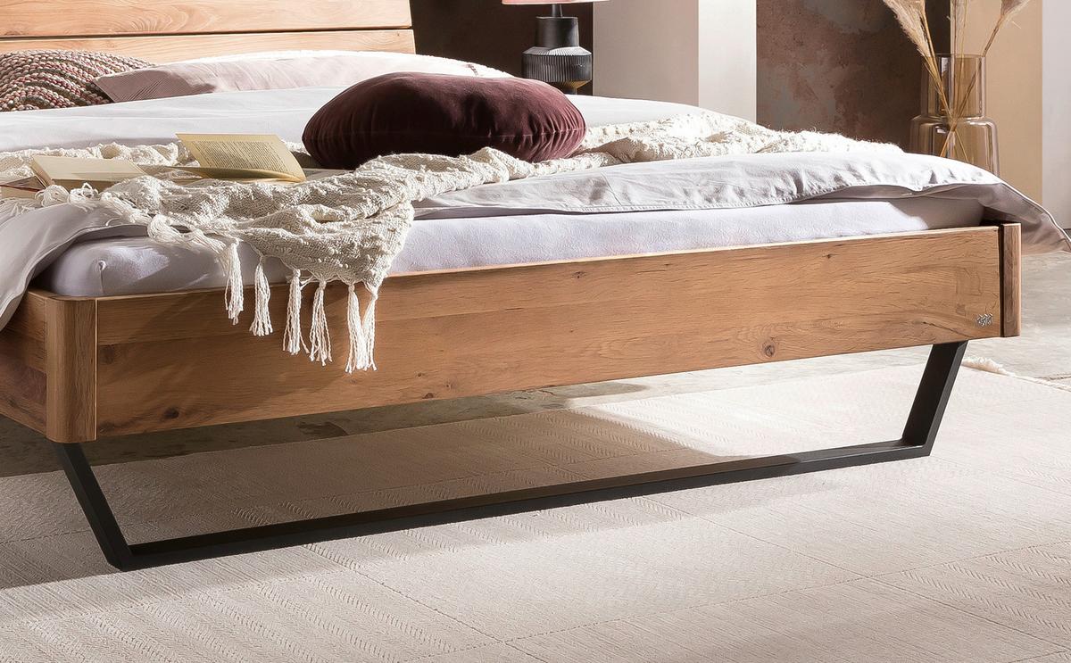 Bett Fossoli, Wildeiche 140x200 Cm - Wildeiche/Anthrazit, MODERN, Holz (140/200cm) - Hasena