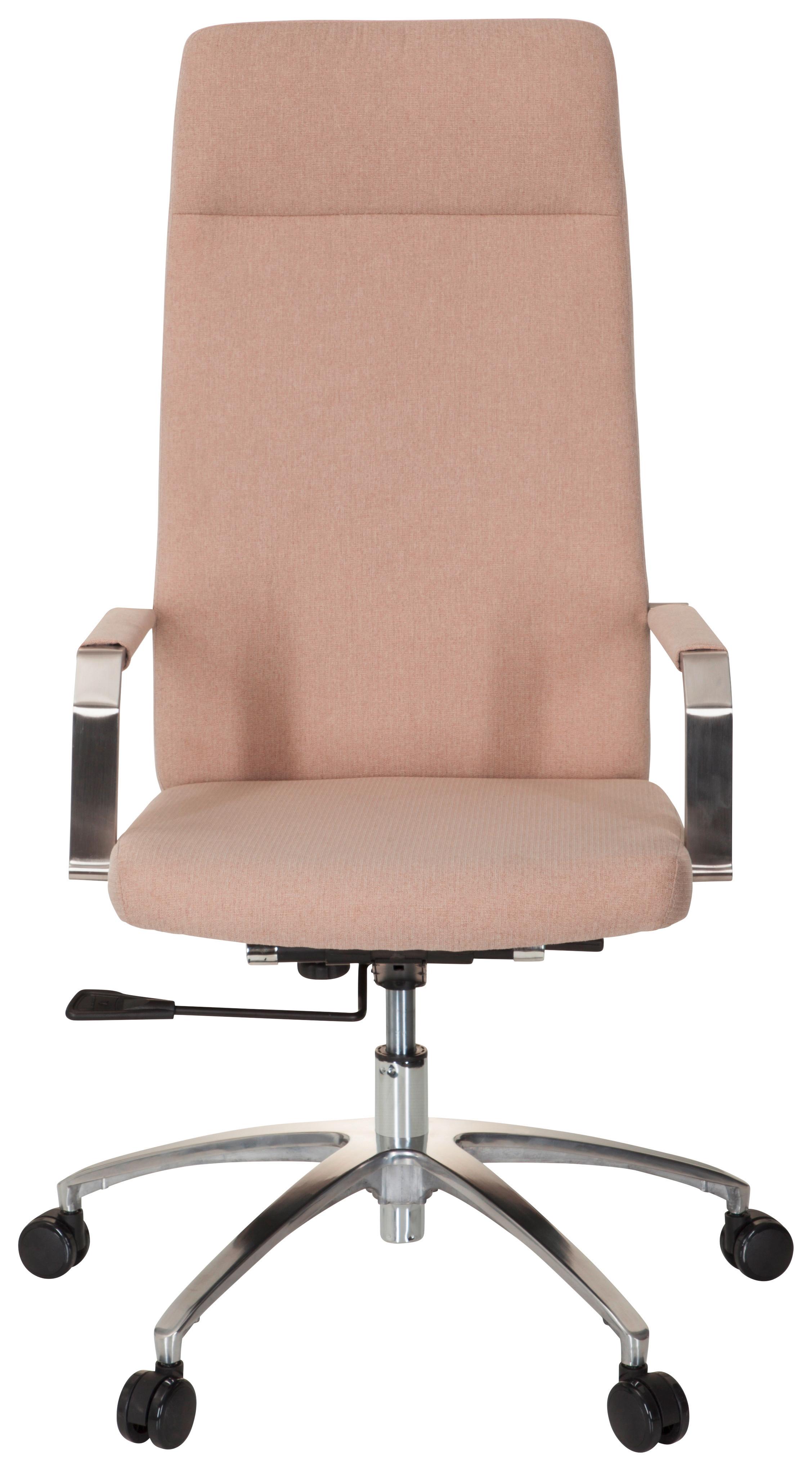 Drehstuhl Saranto Plus I Armstützen Beige Bis 110kg - Beige/Alufarben, MODERN, Kunststoff/Textil (56/131/67cm) - MID.YOU