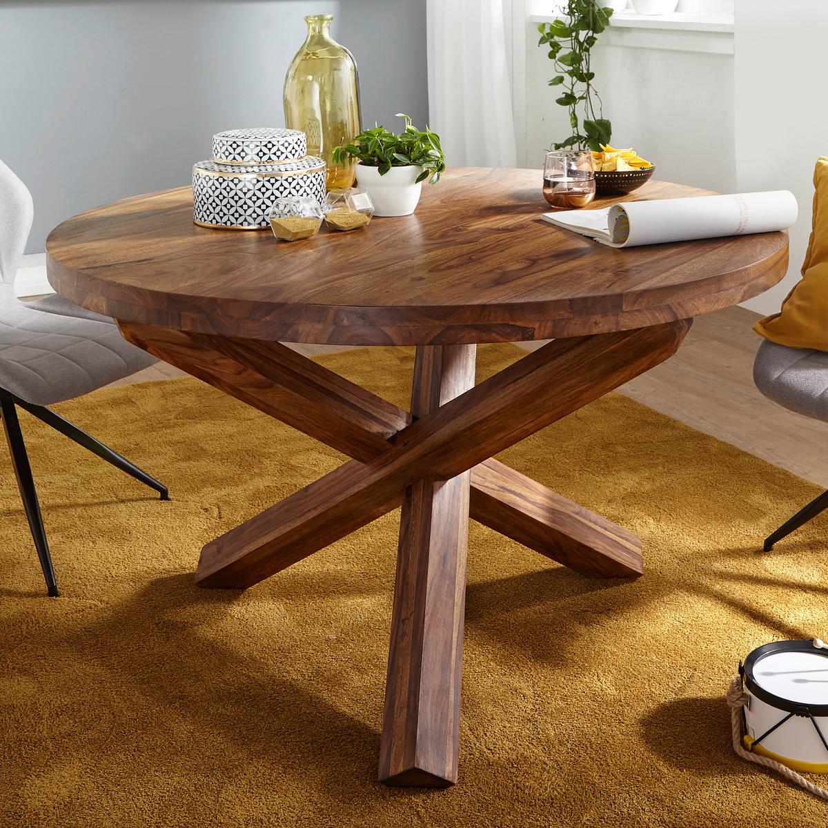 Esstisch Wl5.055 - Sheeshamfarben, Design, Holz (120/120/75cm) - MID.YOU