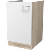 Spülenunterschrank Samoa Spu 50-1 - Eichefarben/Weiß, KONVENTIONELL, Holzwerkstoff (50/86/57cm)