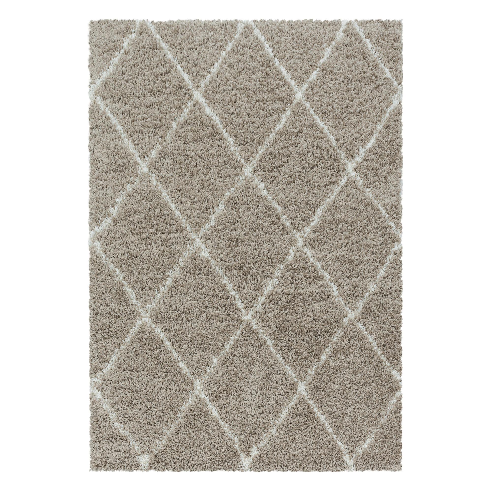 Hochflorteppich Alvor Beige