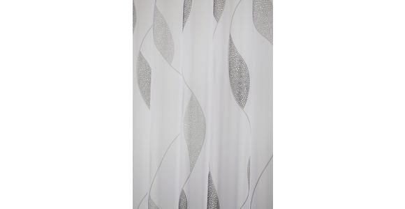 Vorhang mit Schlaufen und Band Paolo 140x255 cm Grau/Weiß - Weiß/Grau, MODERN, Textil (140/255cm) - Luca Bessoni