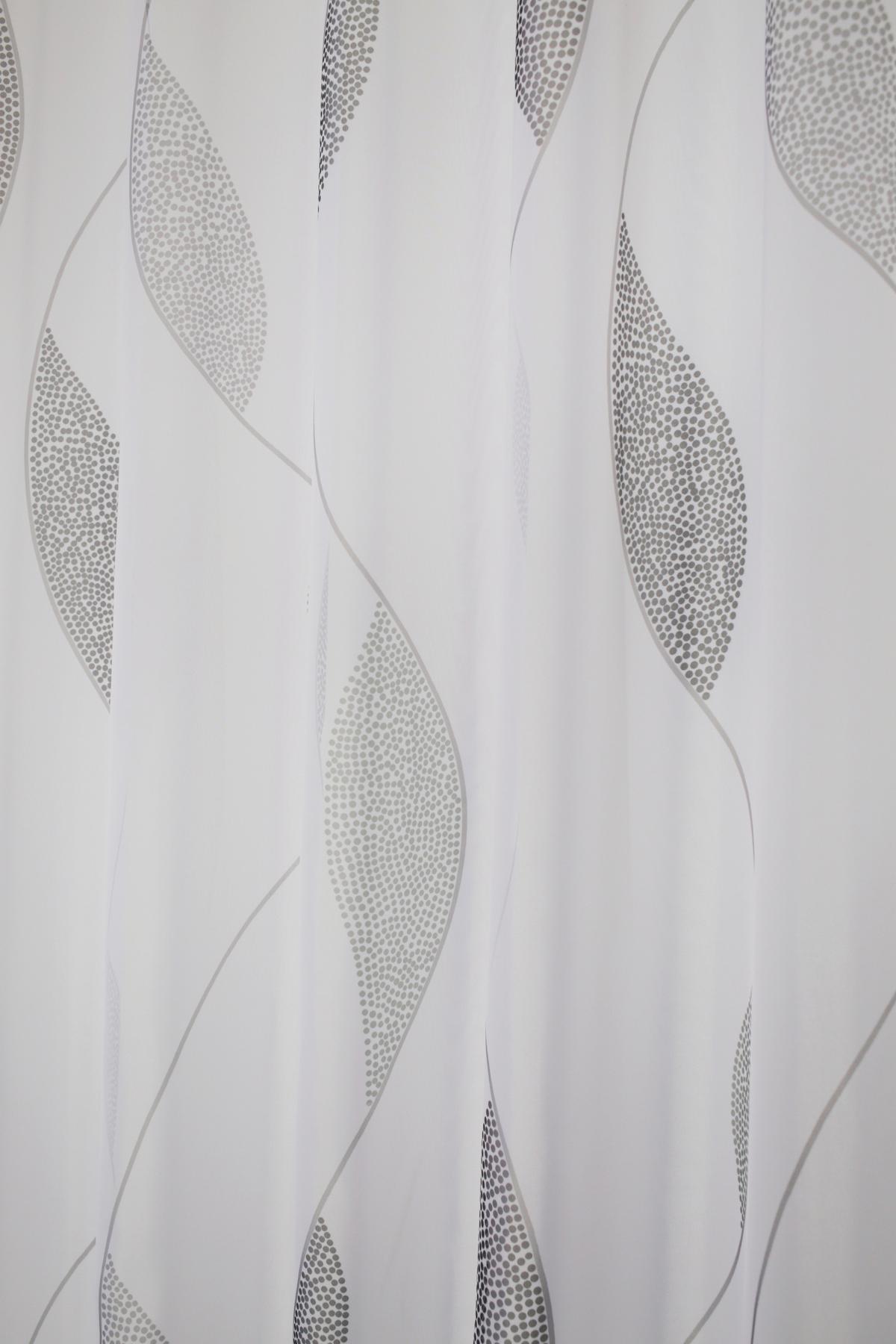 Vorhang Mit Schlaufen Und Band Paolo 140x255 Cm Grau/weiß - Weiß/Grau, MODERN, Textil (140/255cm) - Luca Bessoni