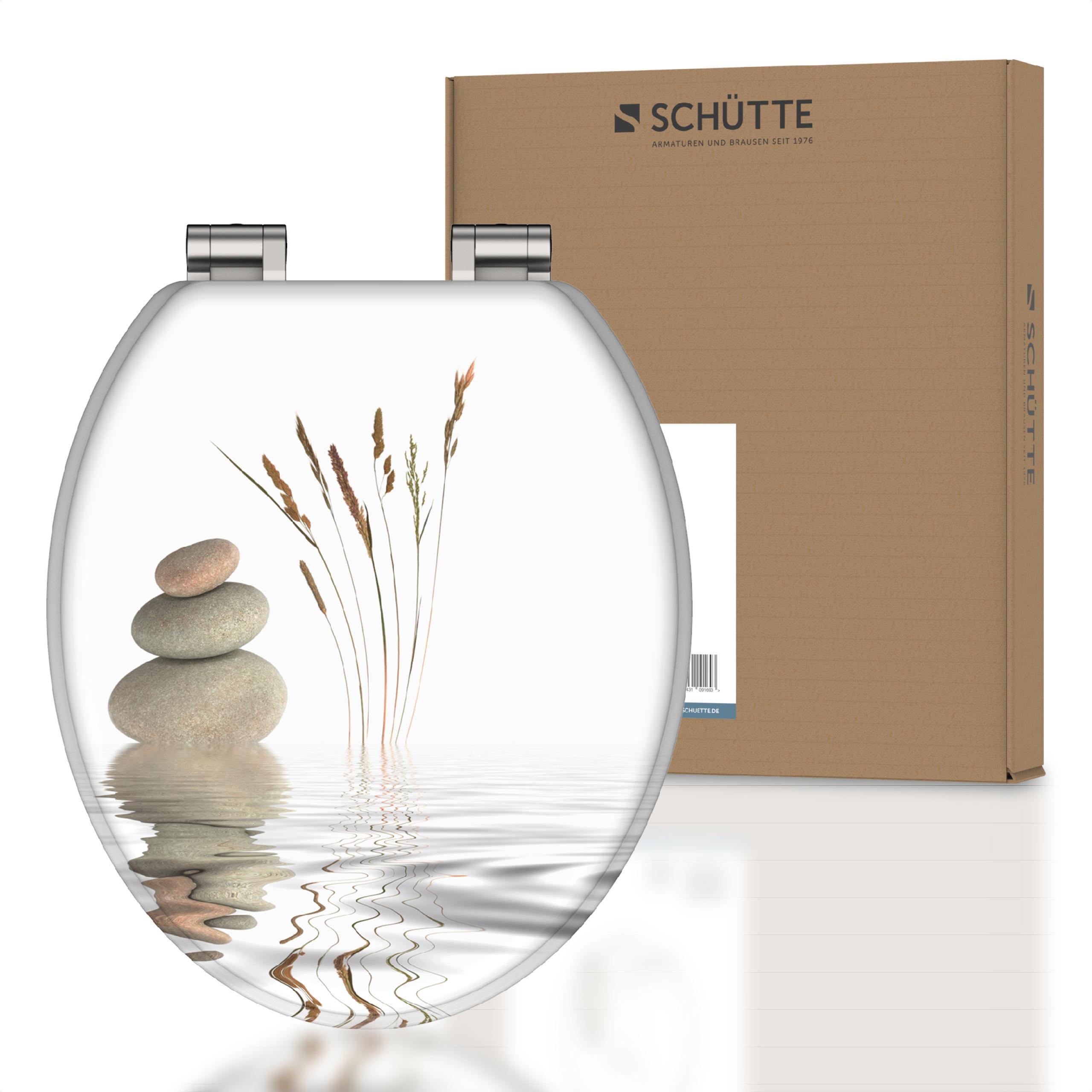 WC-Sitz Naturfarben Seemotiv mit Absenkautomatik B: 43,5 cm - Naturfarben, Design, Holzwerkstoff (43,5/5,5/37,5cm) - Schütte