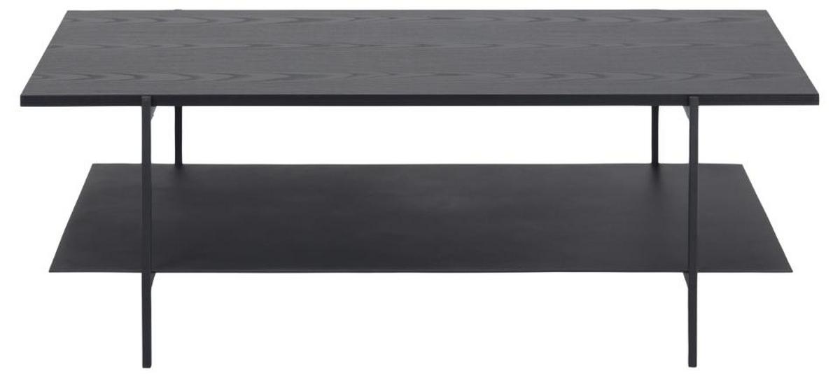Konferenčný stolík ANGUS - čierna, Modern, kov/kompozitné drevo (115/60/40cm)