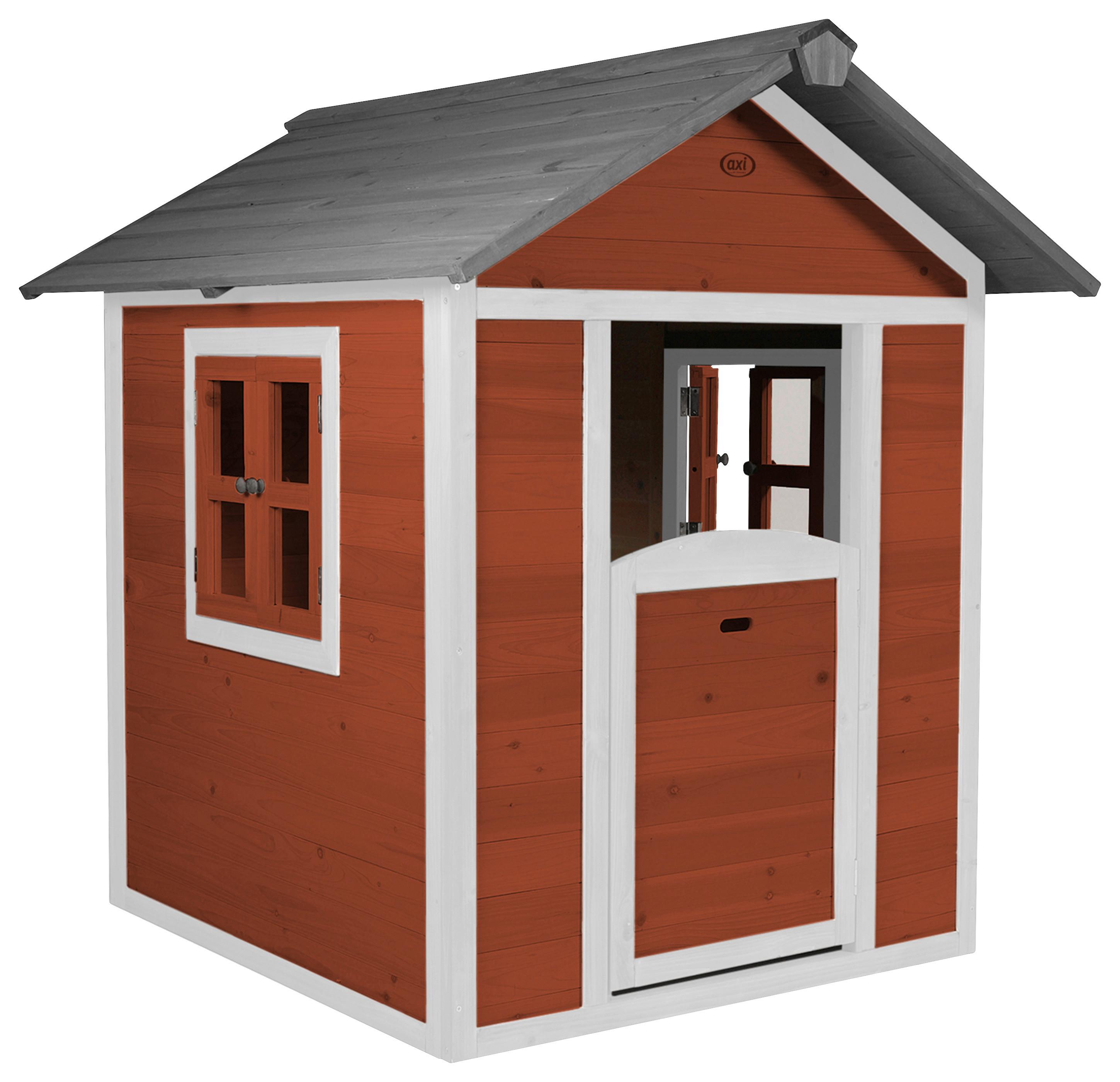 Spielhaus C050.001.05 - Rot/Weiß, KONVENTIONELL, Holz (111/133/135cm) - Ambia Garden
