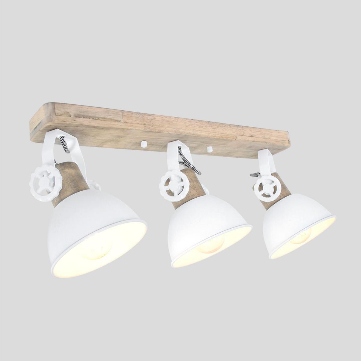 Deckenspots Gearwood - Anthrazit/Kupferfarben, Trend, Holz/Metall (59/19/23cm)
