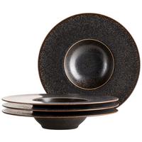 Tellerset Powerful Braun/schwarz, 4-Teilig - Schwarz/Braun, Trend, Keramik (25cm) - Mäser
