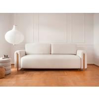 Schlafsofa Arcadova Creme B: 244 cm - Eichefarben/Creme, Design, Textil (244/97/97cm) - MID.YOU