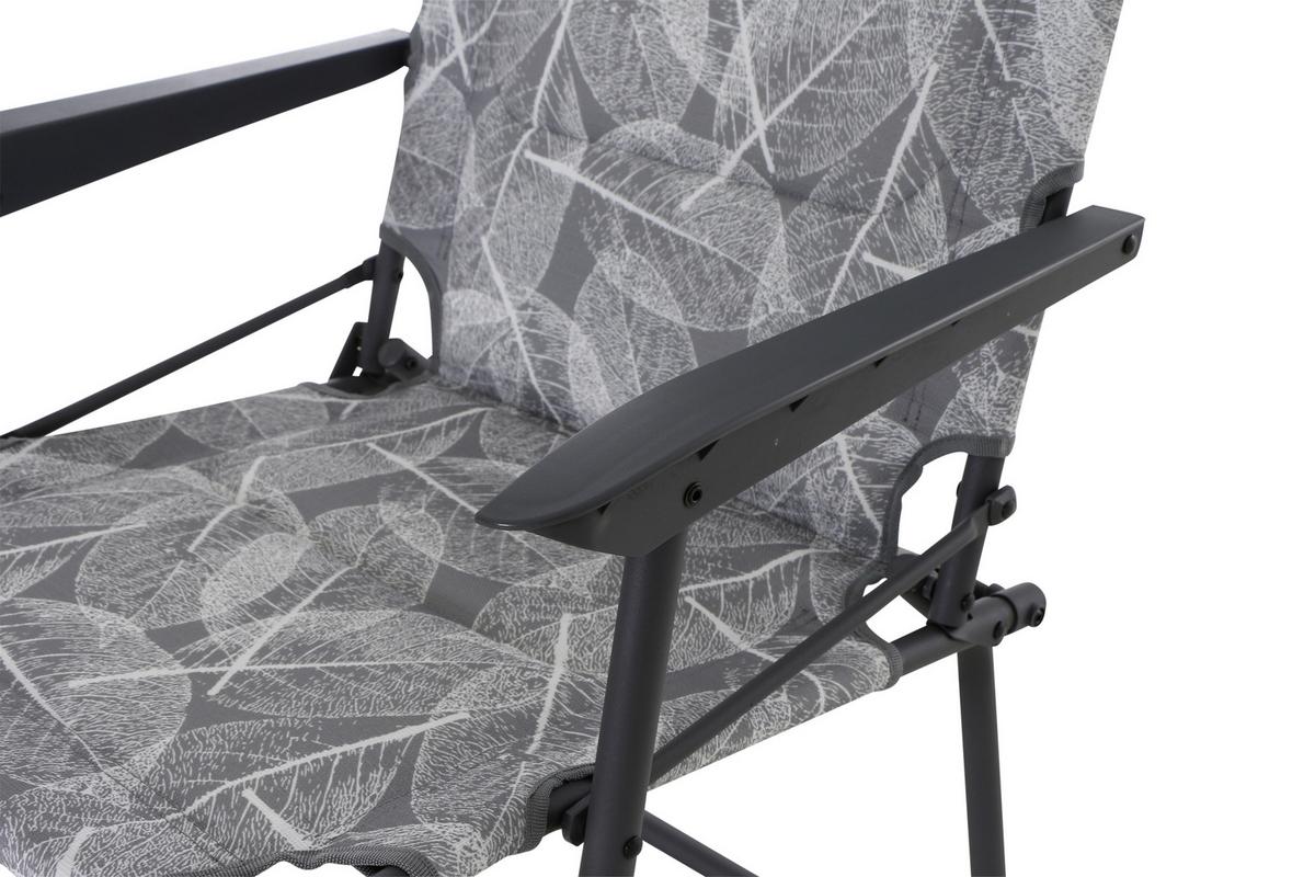 Campingsessel Klappbar Mit Armlehnen - Anthrazit/Grau, KONVENTIONELL, Textil/Metall (55/99/73cm) - Siena Garden