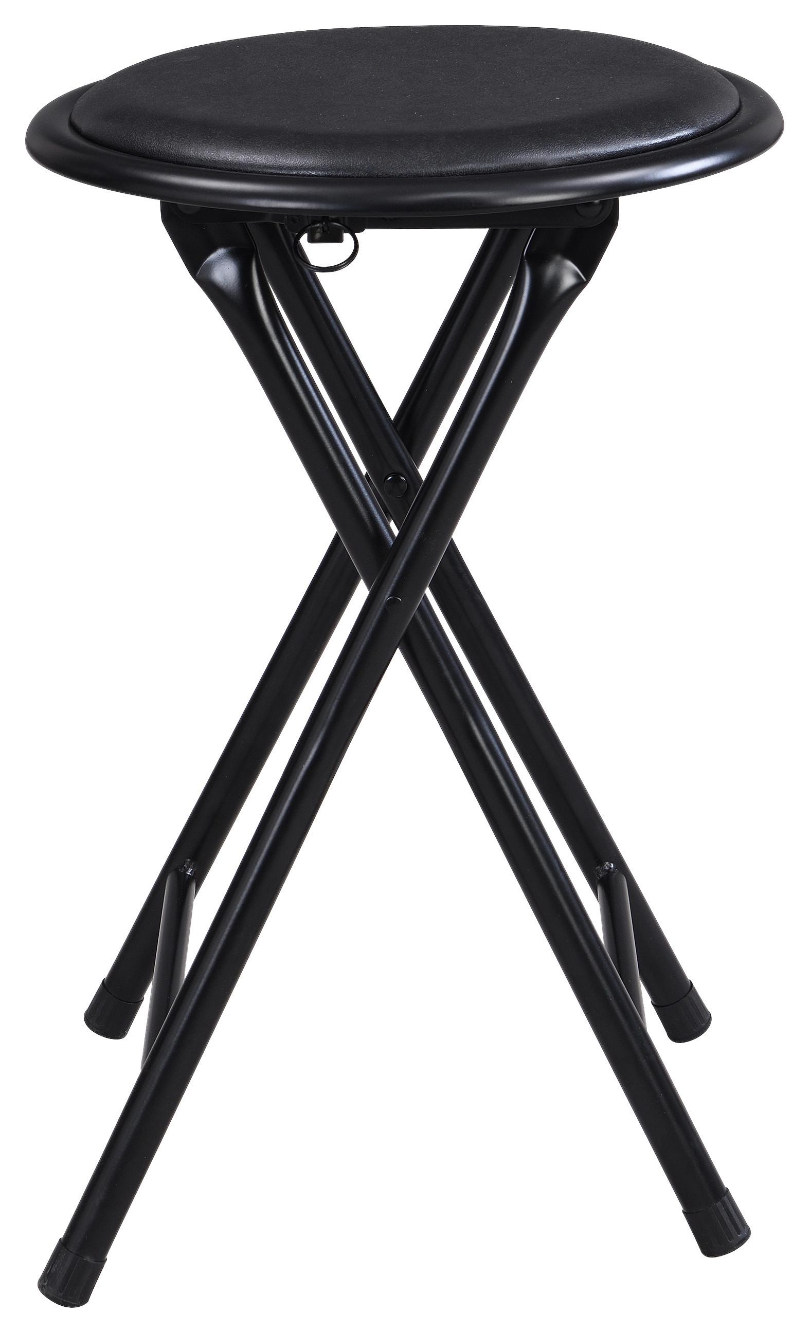 SKLADACÍ STOLČEK RAKI II -SB- - čierna, Konventionell, kov/textil (30/45cm) - Mömax