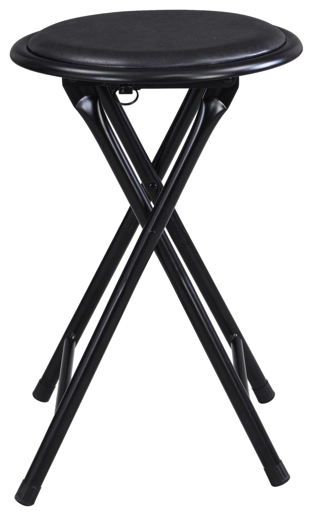 SKLADACÍ STOLČEK RAKI II -SB- - čierna, Konventionell, kov/textil (30/45cm) - Mömax