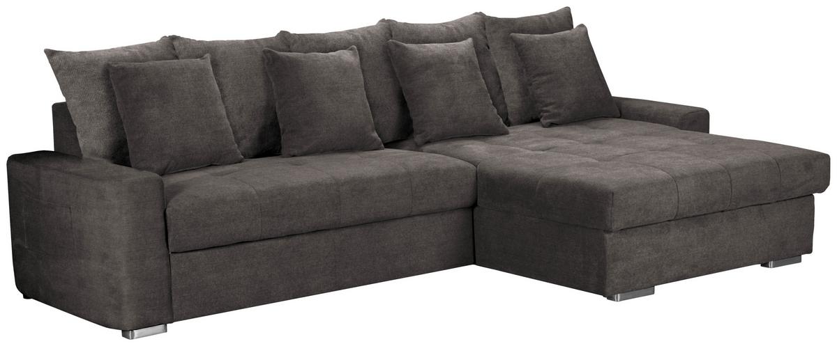 ROHOVÁ SEDAČKA SALVADOR - tmavě hnědá/barvy stříbra, Moderní, kov/dřevo (293/164cm) - MID.YOU