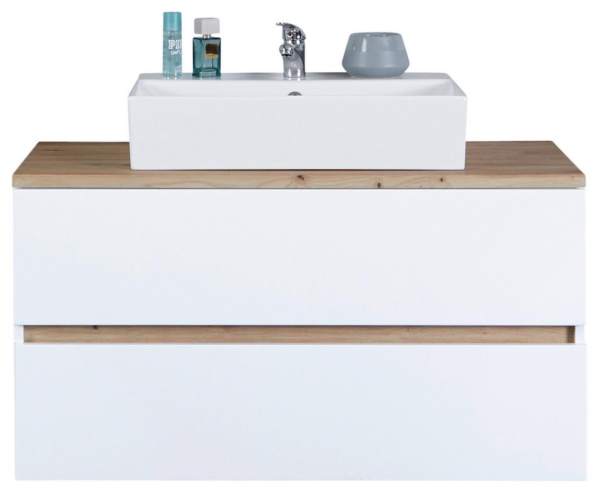 Waschtischunterschrank Hängend Marbella B: 100 Cm Weiß - Weiß, MODERN, Keramik/Holzwerkstoff (100/64,5/47cm)