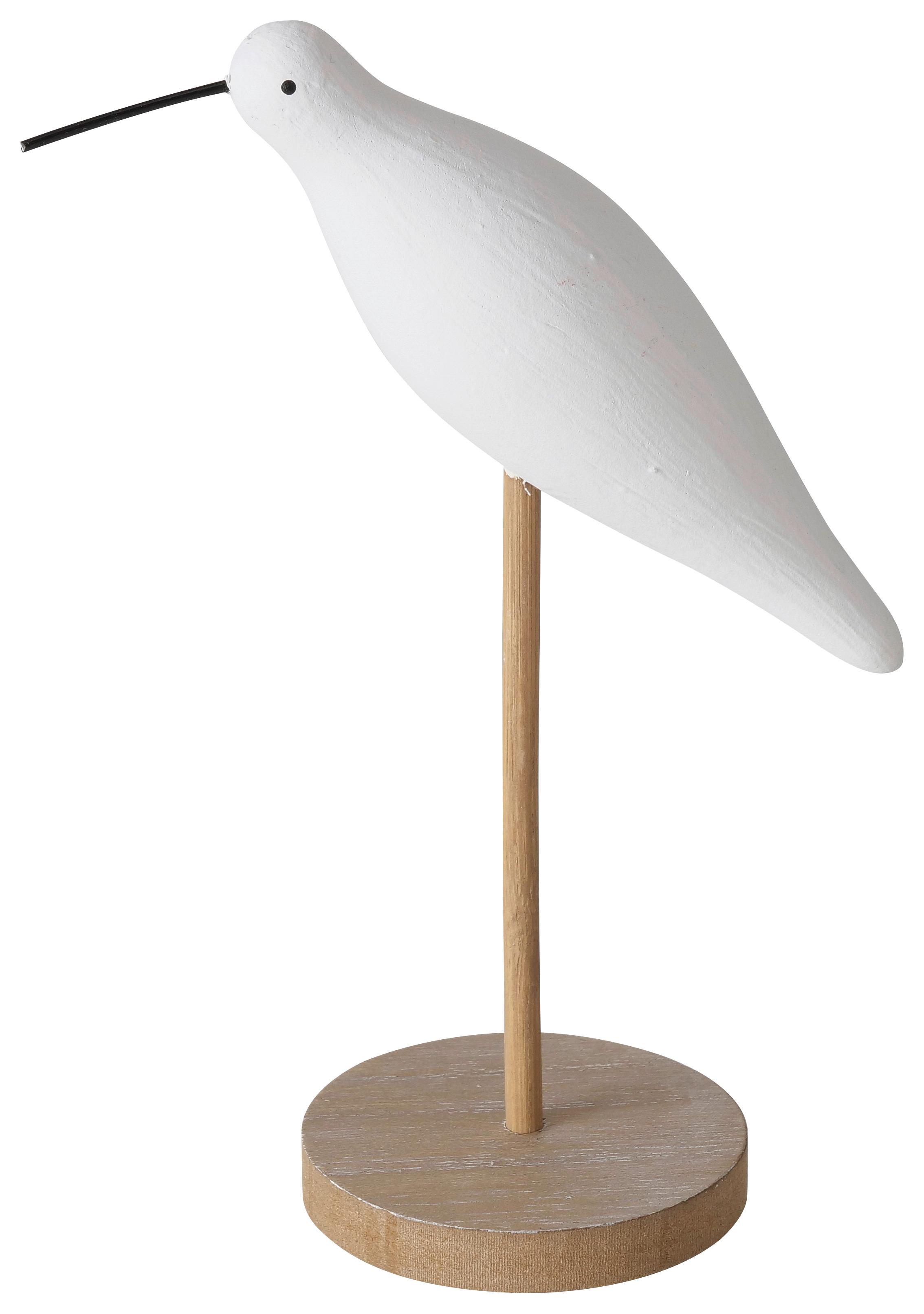Dekovogel H: Ca. 17cm, Sigga - Naturfarben/Weiß, MODERN, Holz (12/6/17cm)