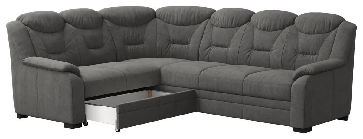 Ecksofa Marcus Anthrazit S: 211x263 cm - Anthrazit/Schwarz, Basics, Textil (211/263cm) - MID.YOU
