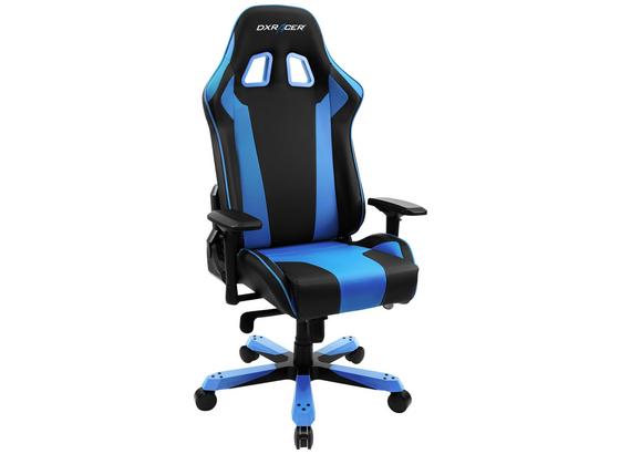 Gamingstuhl DX Racer King 06 Schwarz/blau - Blau/Schwarz, MODERN, Kunststoff/Textil (80/131-141/80cm) - Dxracer Gamingstuhl DX Racer King 06 Schwarz/blau - Blau/Schwarz, MODERN, Kunststoff/Textil (80/131-141/80cm) - Dxracer