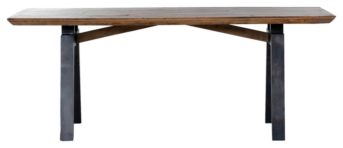 Esstisch Dexter - Graublau/Eichefarben, MODERN, Holz/Metall (240/100/77cm) - Livetastic