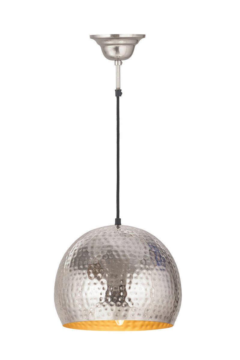 HÄNGELEUCHTE Nickelfarben, E27, 40W - Nickelfarben, Trend, Metall (27/21/27cm) - Kayoom
