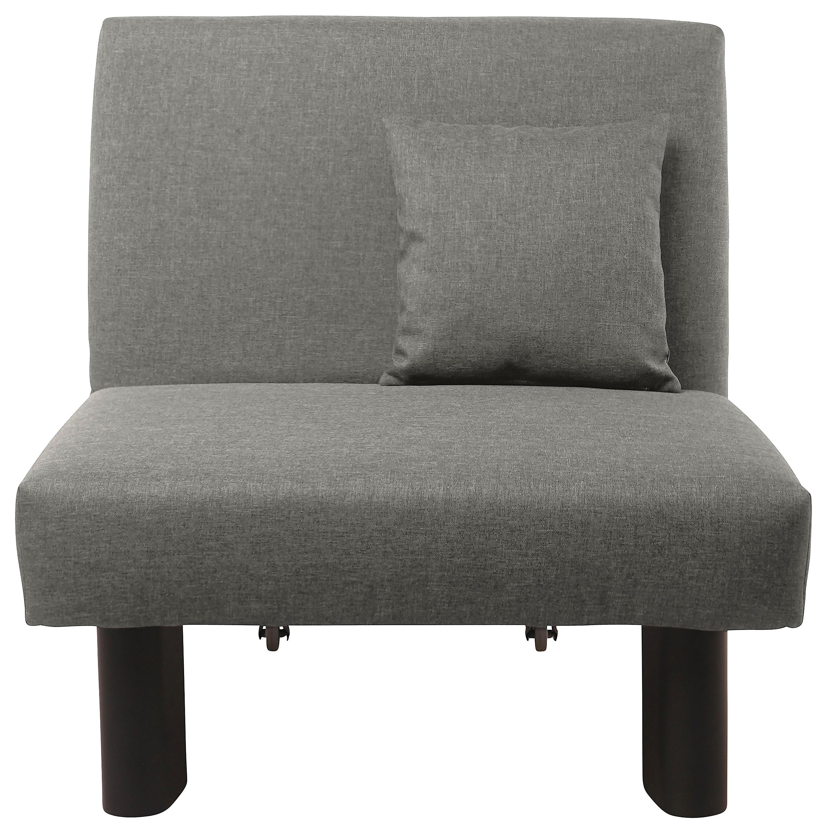 Schlafsessel Columbus Hellgrau Inkl. Zierkissen - Hellgrau/Schwarz, Design, Textil (85/85/100cm) - Max Winzer