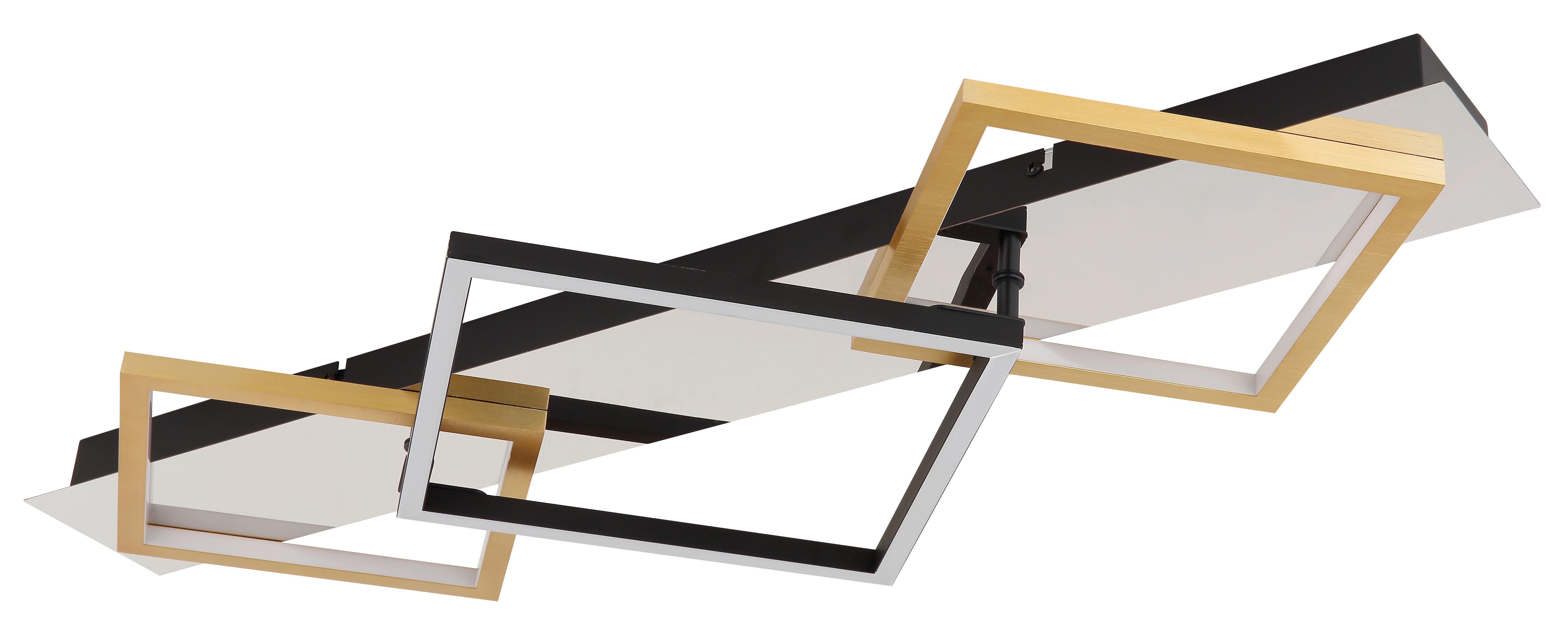 LED-Deckenleuchte 67847-32 - Goldfarben/Opal, Design, Kunststoff/Metall (78/35,5cm) - Globo