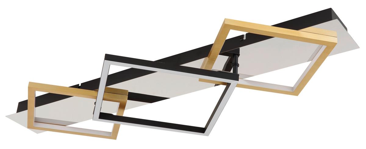 Led-deckenleuchte 67847-32 - Goldfarben/Opal, Design, Kunststoff/Metall (78/35,5cm) - Globo