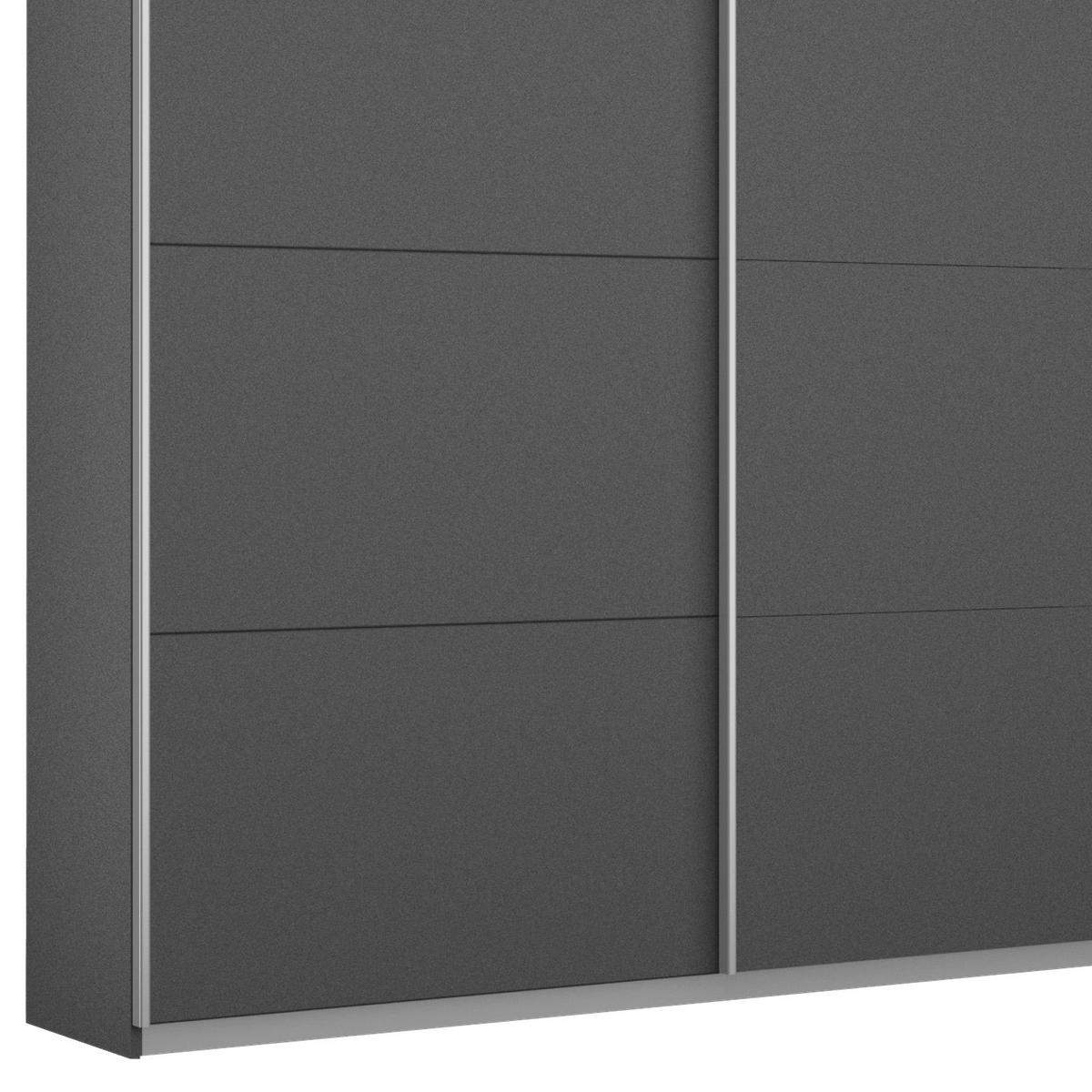 Schwebetürenschrank 271cm Belluno, Grau Metallic Dekor - Grau, MODERN, Holzwerkstoff (271/230/62cm) - Rauch Möbel
