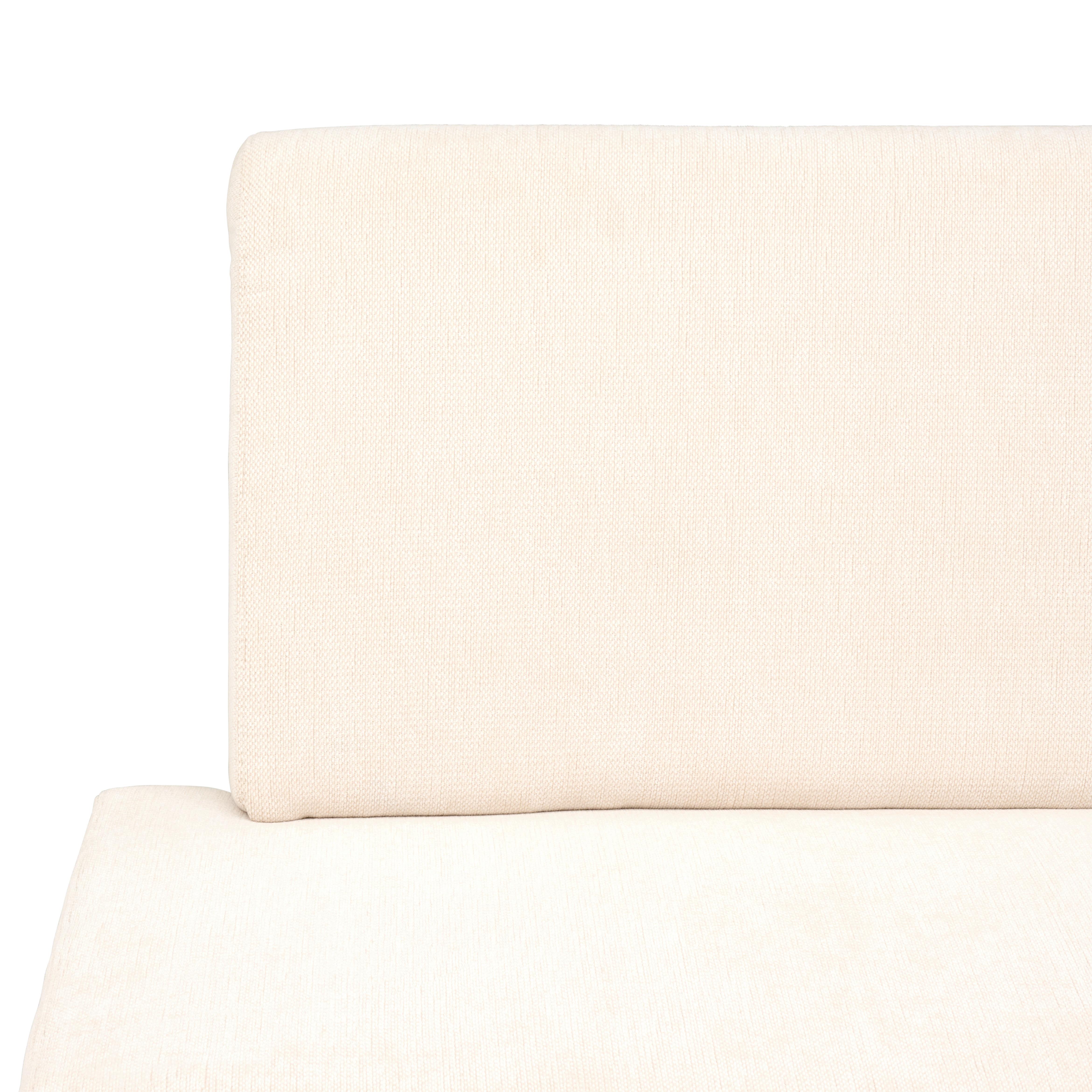 Sitzbank Tinos Mit Lehne Beige, B: 140 Cm - Beige/Schwarz, KONVENTIONELL, Textil/Metall (140/88/62cm) - MID.YOU