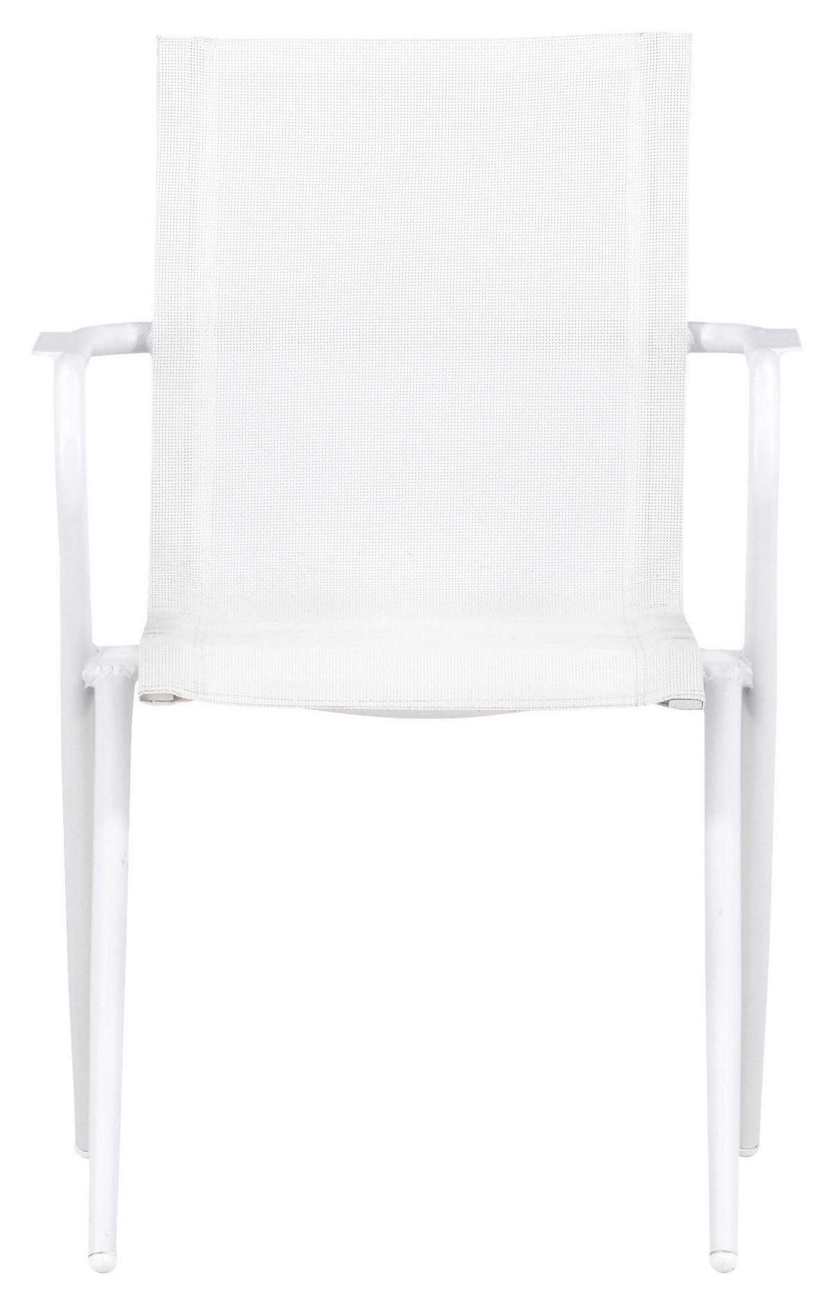 Stapelsessel Aluminium - Weiß, KONVENTIONELL, Metall (58/86/63cm) - Gardenson