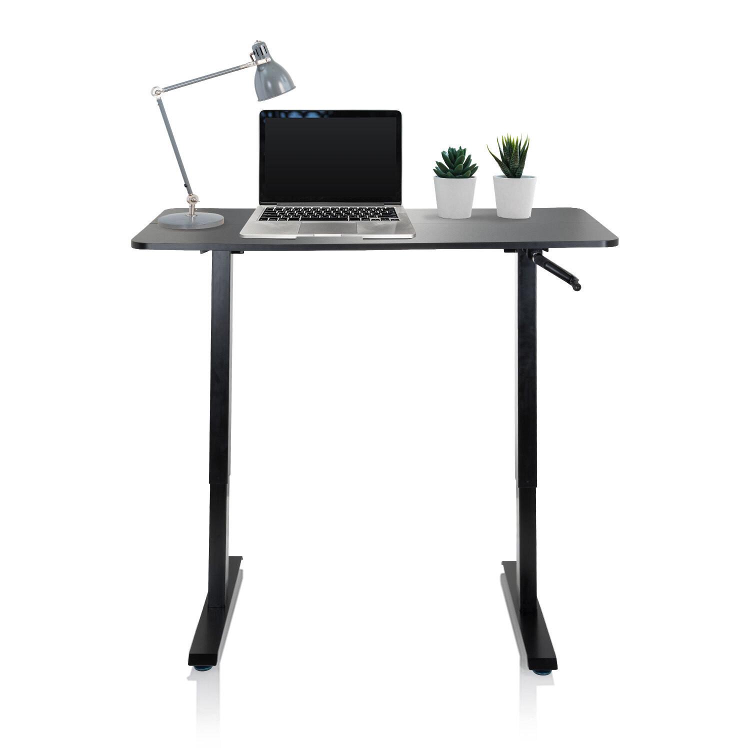 Schreibtisch Stand Cr Schwarz - Schwarz, MODERN, Holzwerkstoff/Metall (120/74/60cm) - MID.YOU